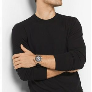 Rose gold Michael Kors watch.